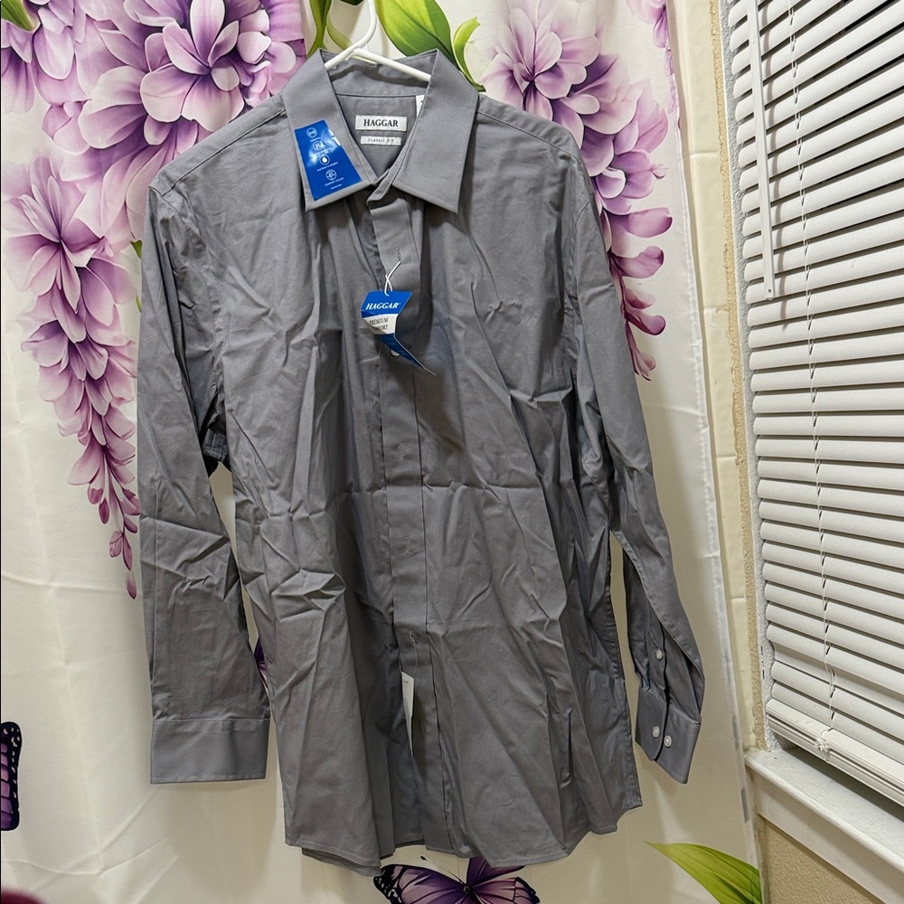 Haggar Men's Charcoal Shirt Jacket
